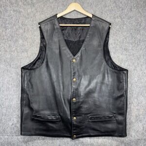 Langlitz Leather Motorcycle Vest Custom Men's 25 x 30 Oregon USA Black